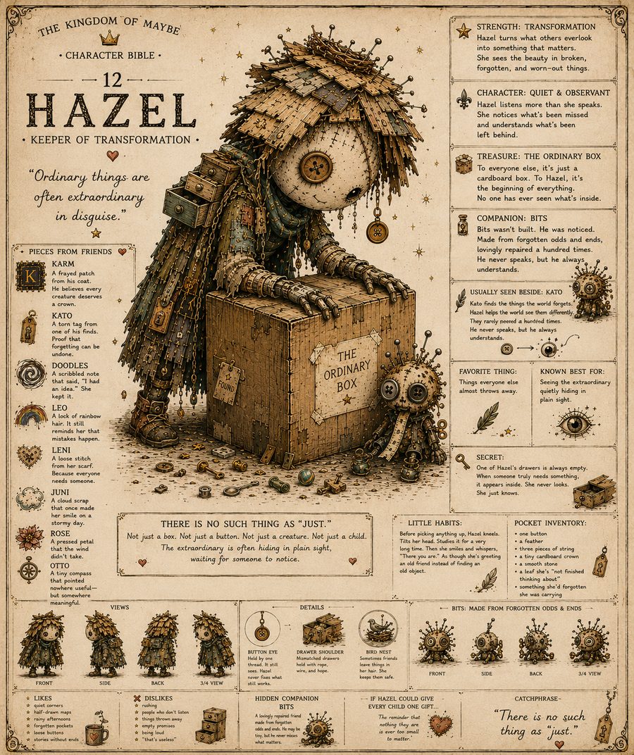Full character bible plate for Hazel