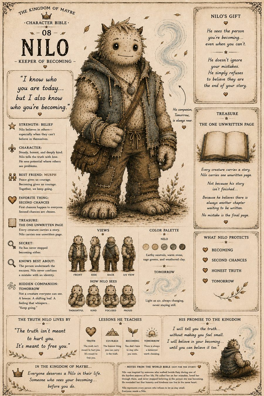 Full character bible plate for Nilo